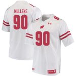 Men's Wisconsin Badgers NCAA #90 Isaiah Mullens White Authentic Under Armour Stitched College Football Jersey TH31N37KZ
